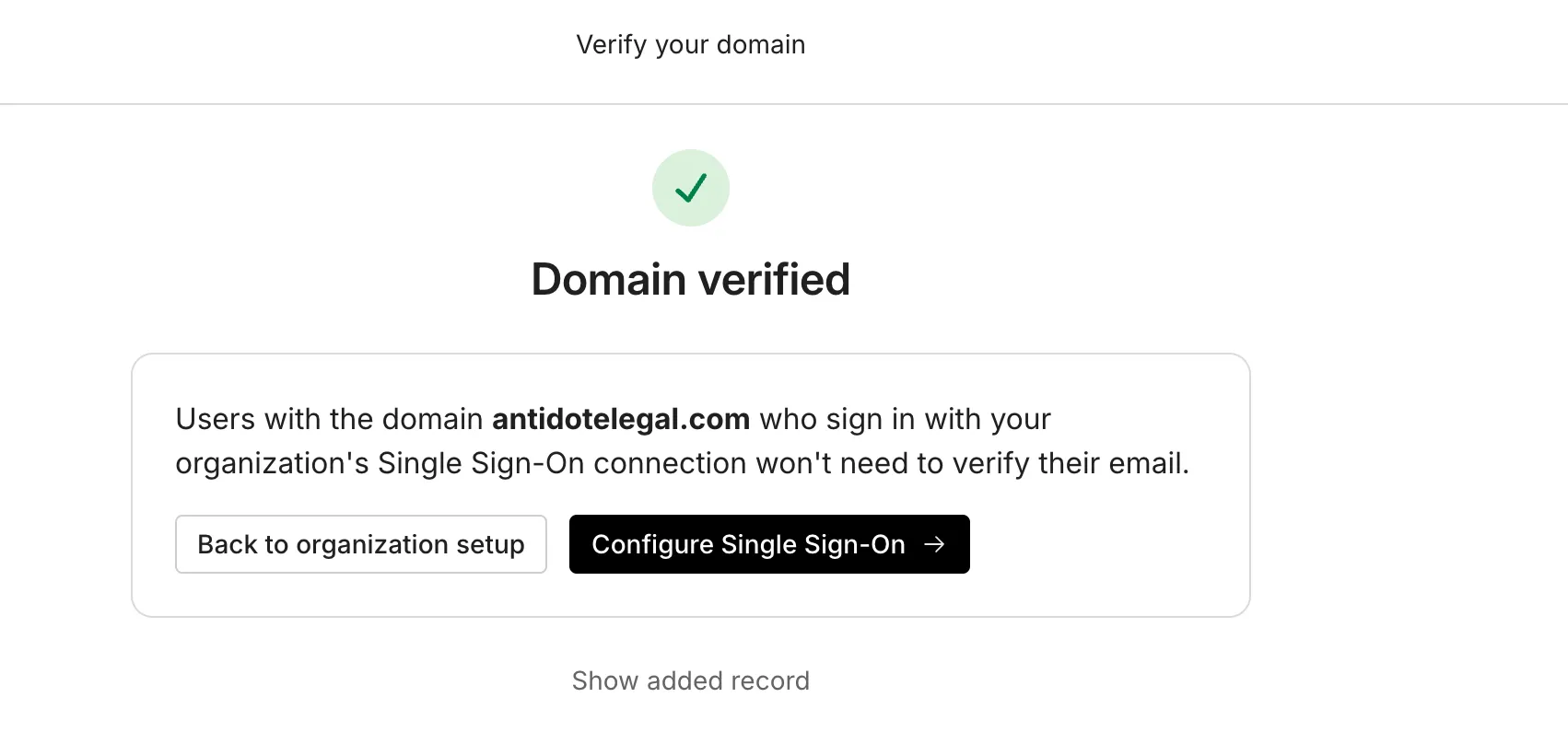 Domain Verified